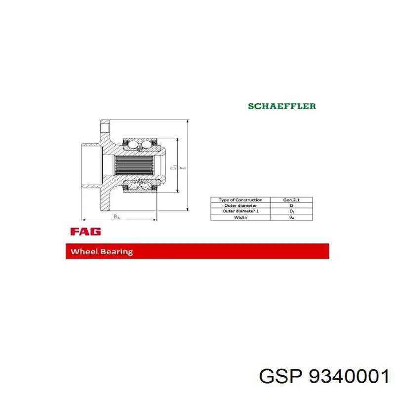 Купити 9340001 GSP Маточини передніх коліс