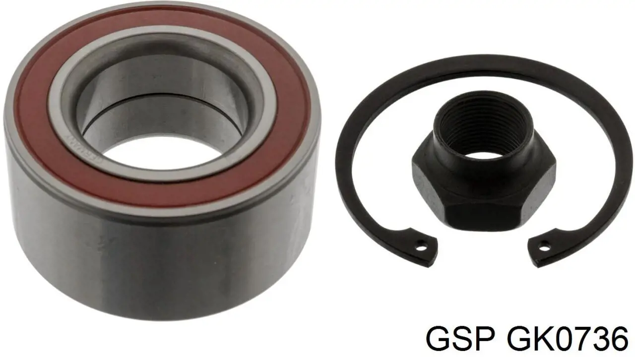 Комплект підшипник маточини передньої GSP GK0736 ціна, від 11.71 USD