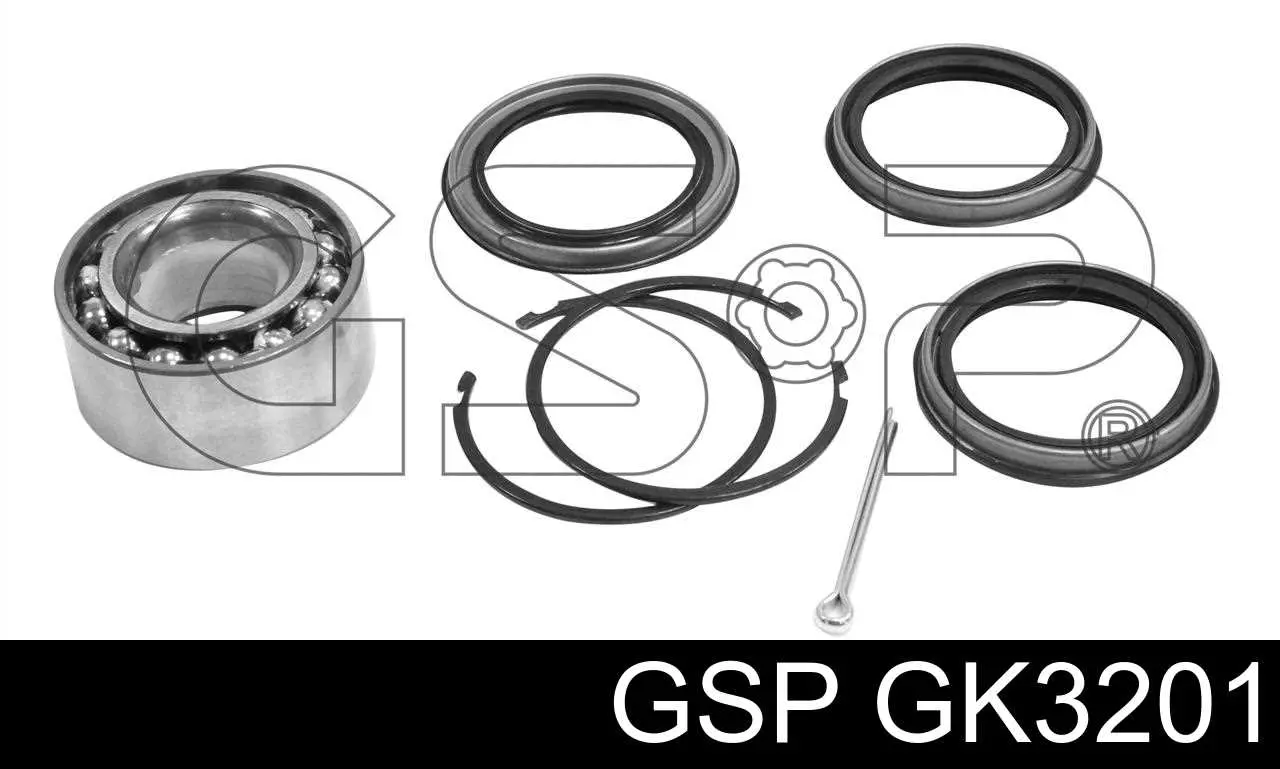 Комплект підшипник маточини передньої GSP GK3201 ціна, від 16.06 USD