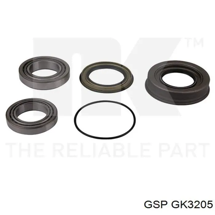 Комплект підшипник маточини передньої GSP GK3205 ціна, від 26.79 USD
