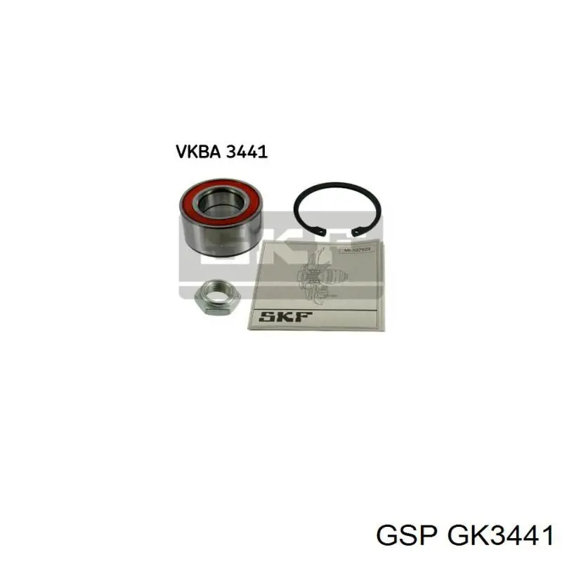 Комплект підшипник маточини передньої GSP GK3441 ціна, від 12.34 USD