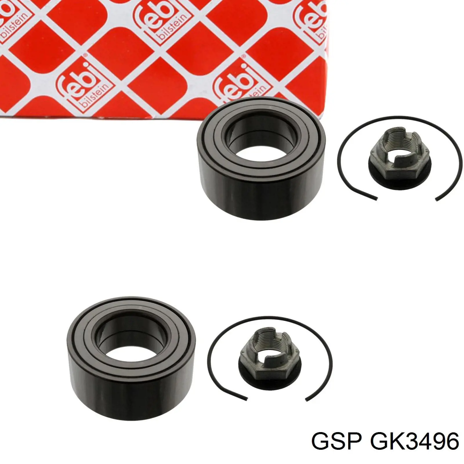 Комплект підшипник маточини передньої GSP GK3496 ціна, від 14.56 USD
