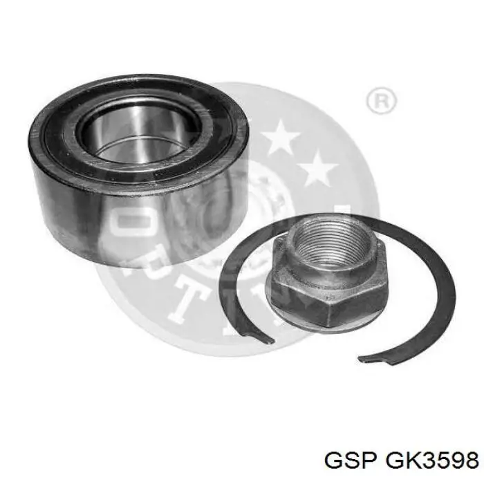Комплект підшипник маточини передньої GSP GK3598 ціна, від 17.76 USD