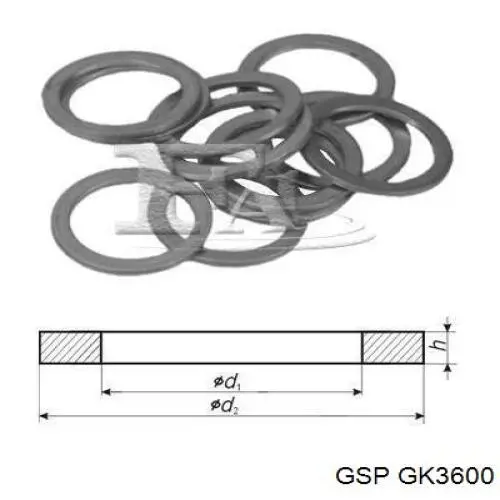 Комплект підшипник маточини передньої GSP GK3600 ціна, від 13.26 USD