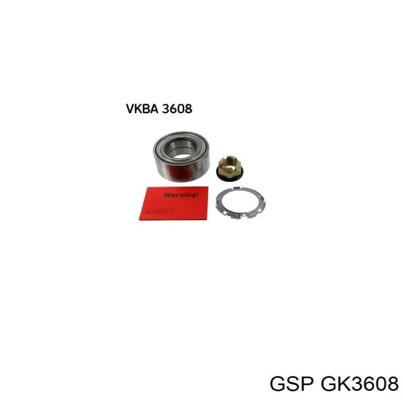 Купити GK3608 GSP Підшипник ступиці передньої