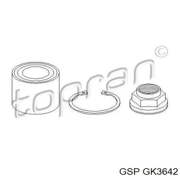 GK3642 GSP Підшипник ступиці задньої