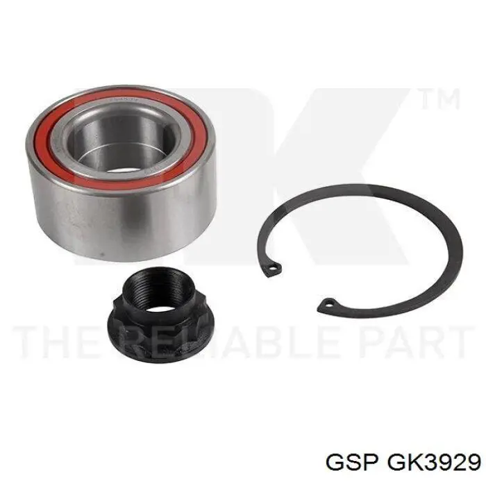 Комплект підшипник маточини передньої GSP GK3929 ціна, від 16.03 USD