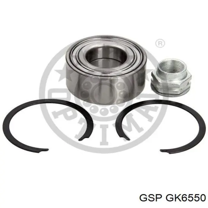 Комплект підшипник маточини передньої GSP GK6550 ціна, від 17.19 USD