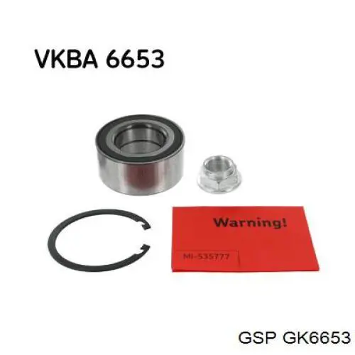 Купити GK6653 GSP Підшипник ступиці передньої
