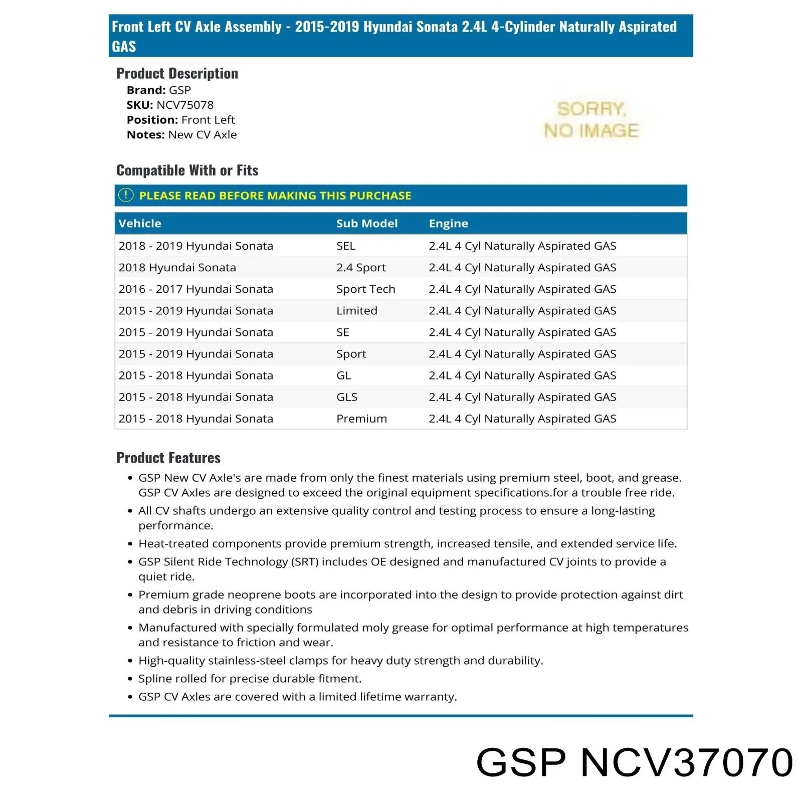 NCV37070 GSP 