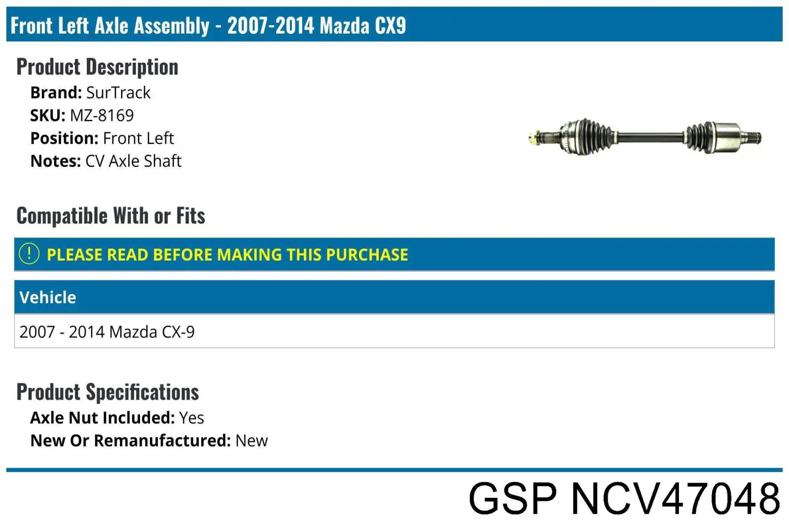 NCV47048 GSP 