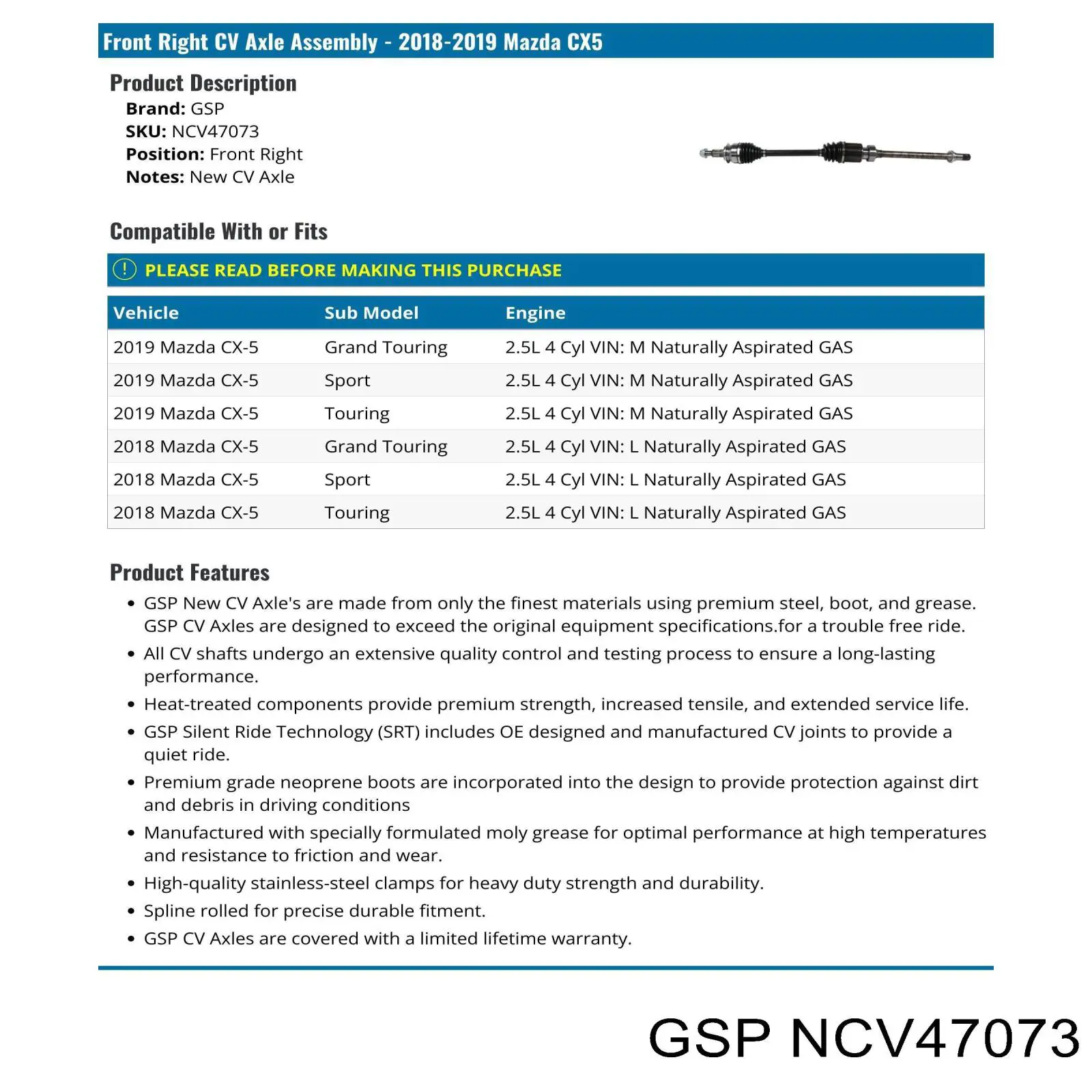  NCV47073 GSP