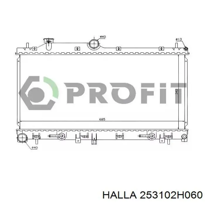 Радіатор 253102H080 HCC