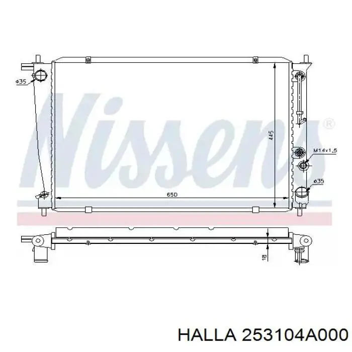 Радіатор основний Hyundai/Kia 253104A000 ціна, від 85.44 USD
