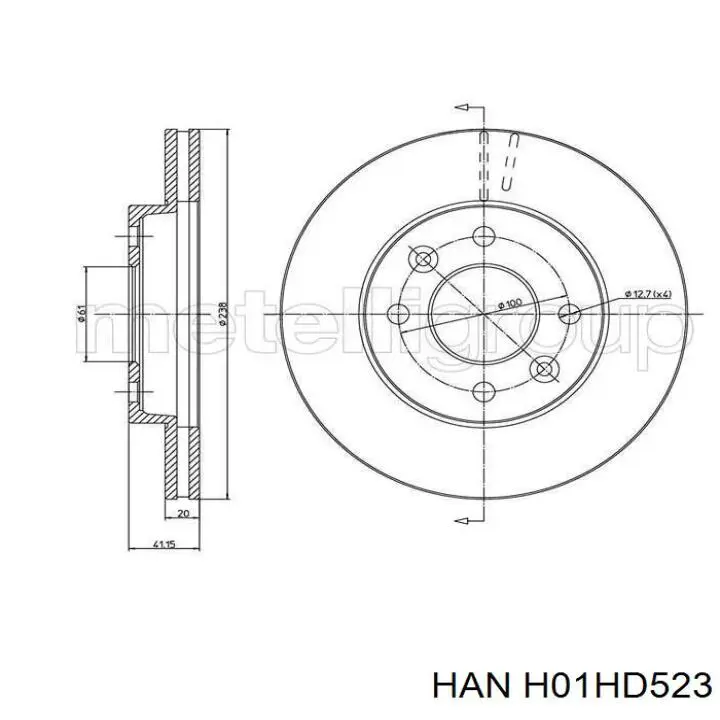H01HD523 HAN фільтр повітряний