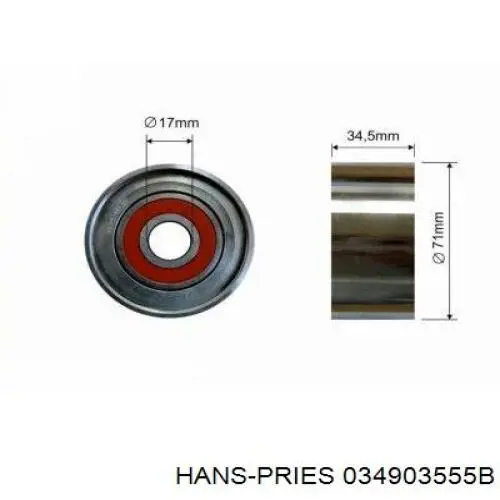 034903555B Hans Pries (Topran) Болт/гайка кріплення