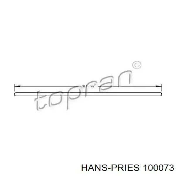 Вісь вилки зчеплення 100073755 Hans Pries (Topran)