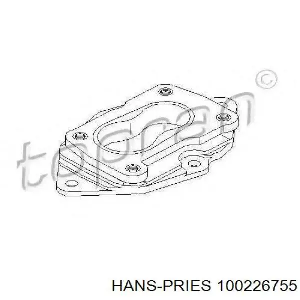 100226755 Hans Pries (Topran) Фланець карбюратора