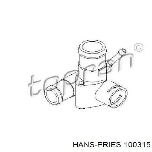 100315 Hans Pries (Topran) фланець системи охолодження (трійник)