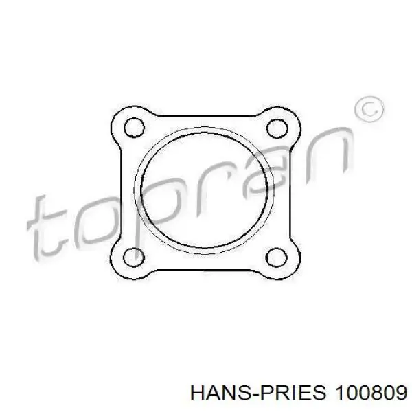Прокладка прийомної труби глушника 100809 Hans Pries (Topran)