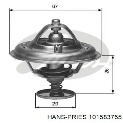 Купити 101583755 Hans Pries (Topran) Термостат в корпусі