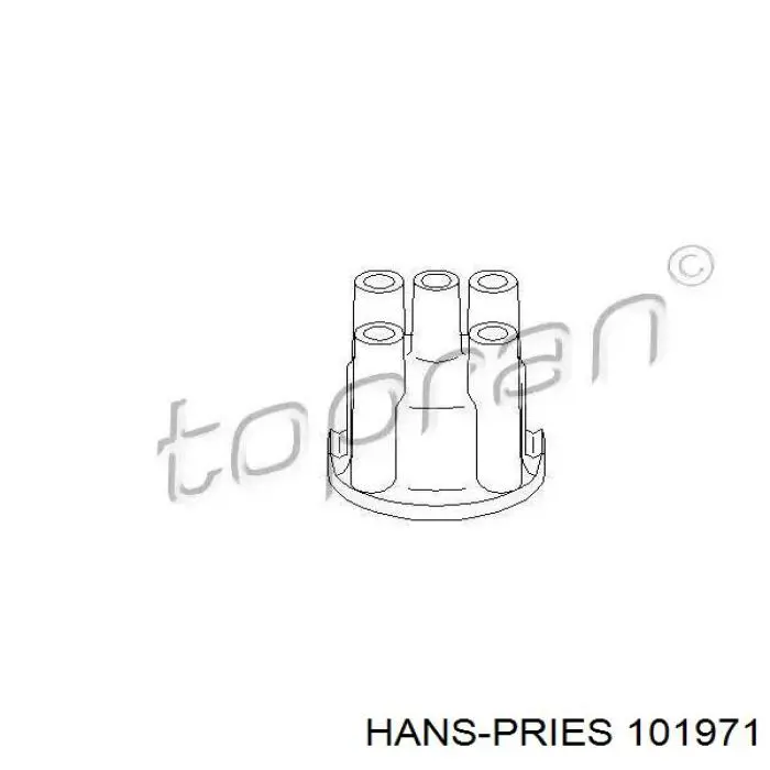 Кришка розподільника запалювання/трамблера Hans Pries (Topran) 101971 ціна, від 5.09 USD