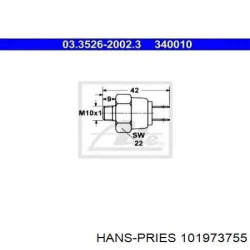 101973755 Hans Pries (Topran) Лягушка стоп-сигналу