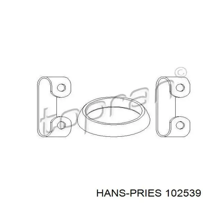Прокладка прийомної труби глушника Hans Pries (Topran) 102539 ціна, від 5.86 USD