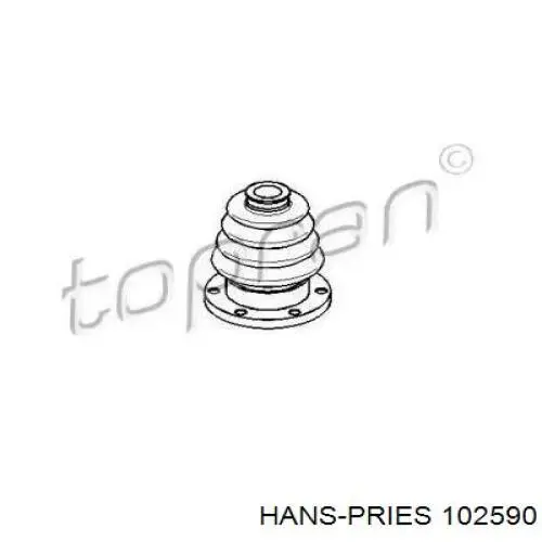 Купити 102590 Hans Pries (Topran) Пильник шарніра кутових швидкостей внутрішній передній