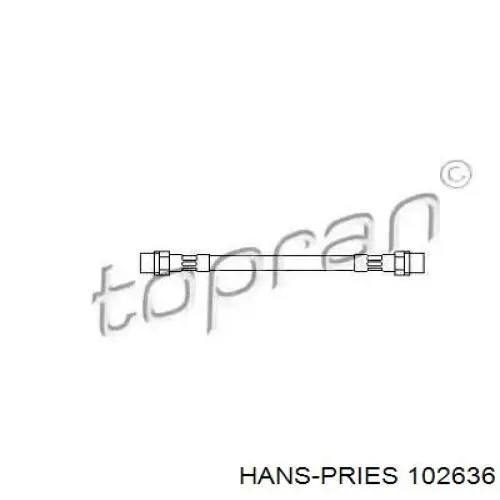 Шланг гальмівний задній 102636 Hans Pries (Topran)