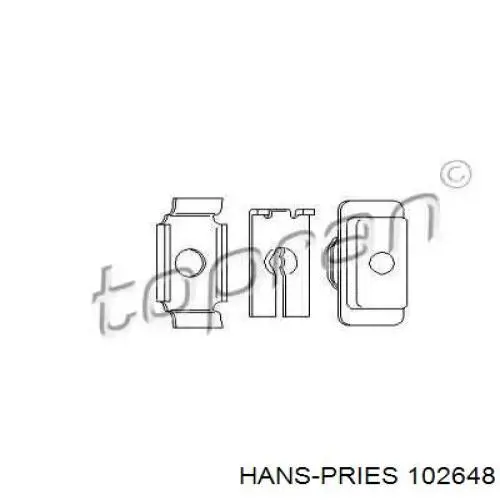 Ремкомплект сектора приводу зчеплення 102648 Hans Pries (Topran)