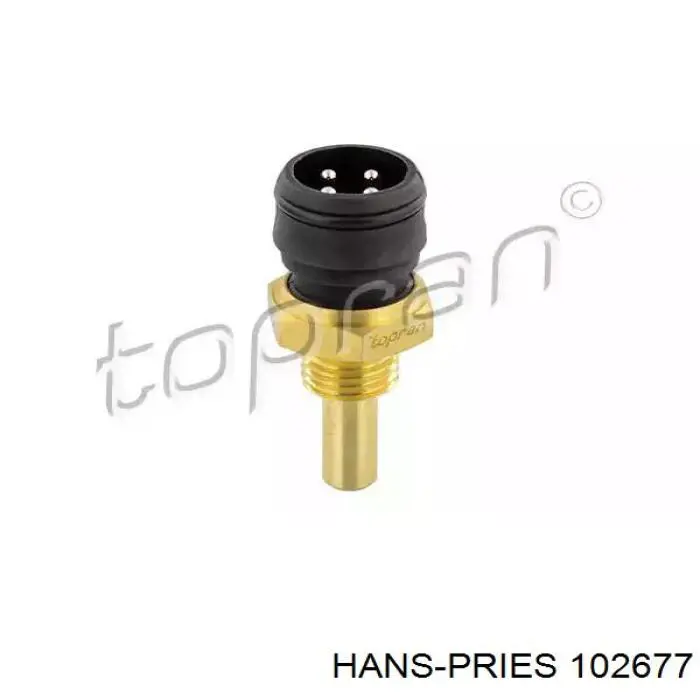Датчик температури охлоджуючої рідини, на прилад 102677 Hans Pries (Topran)