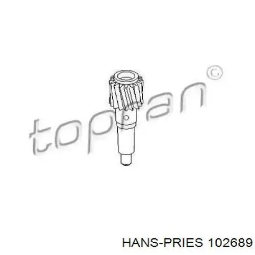 Шестерня спідометра, ведена 102689 Hans Pries (Topran)