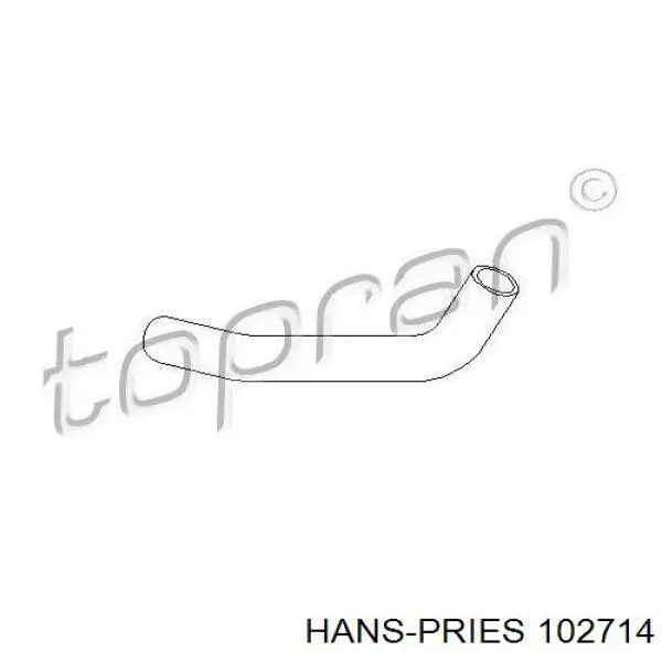 102714 Hans Pries (Topran) шланг/патрубок радіатора охолодження, нижній