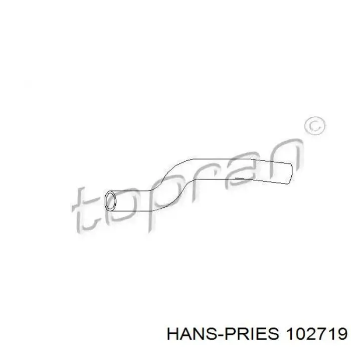 Шланг/патрубок радіатора охолодження, верхній Hans Pries (Topran) 102719 ціна, від 5.69 USD