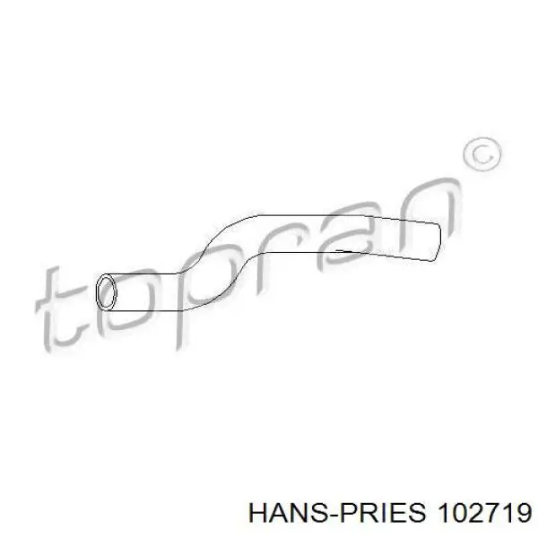 102719 Hans Pries (Topran) шланг/патрубок радіатора охолодження, верхній