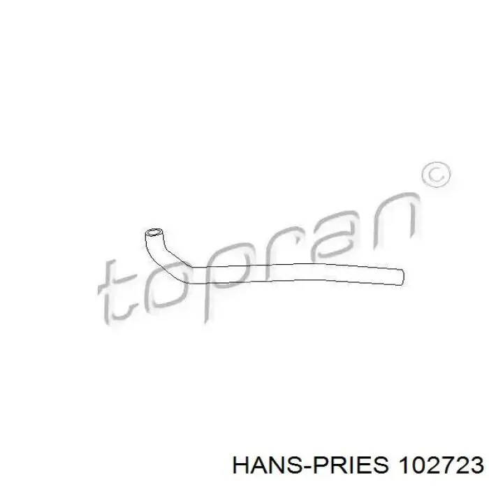 102723 Hans Pries (Topran) шланг розширювального бачка, нижній