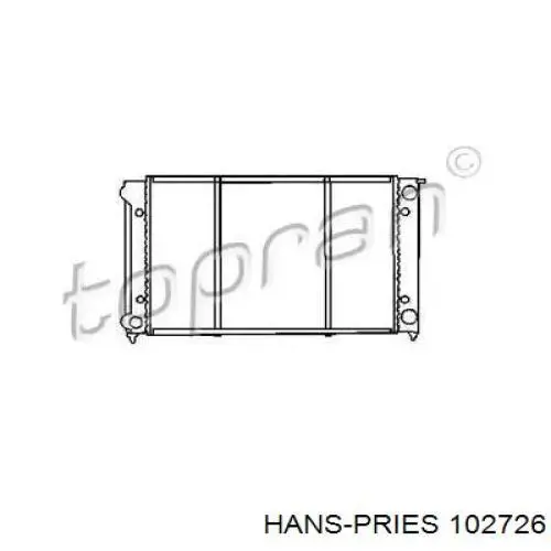 Радіатор охолодження двигуна 102726 Hans Pries (Topran)