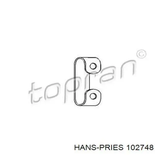 102748 Hans Pries (Topran) кронштейн/хомут глушника, передній