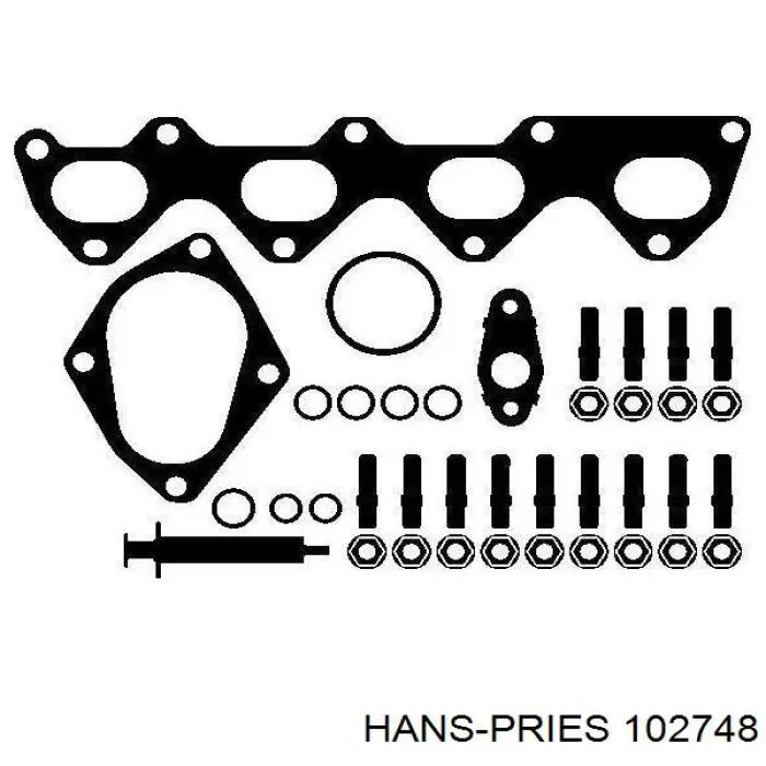 Купити 102748 Hans Pries (Topran) Хомут кріплення глушника передній