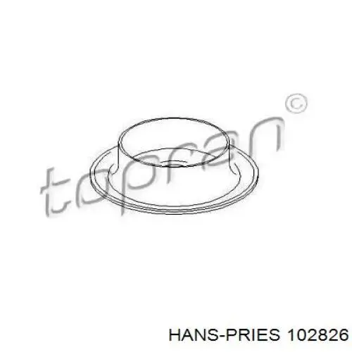 Купити 102826 Hans Pries (Topran) Тарілка задньої пружини верхня, металева