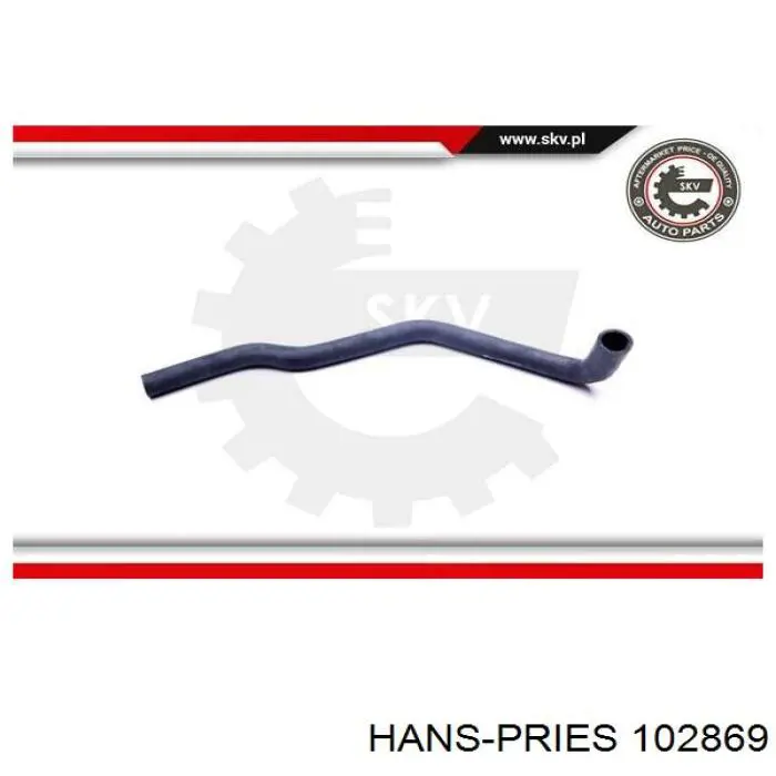 Шланг радіатора опалювача/пічки, подача Hans Pries (Topran) 102869 ціна, від 3.84 USD
