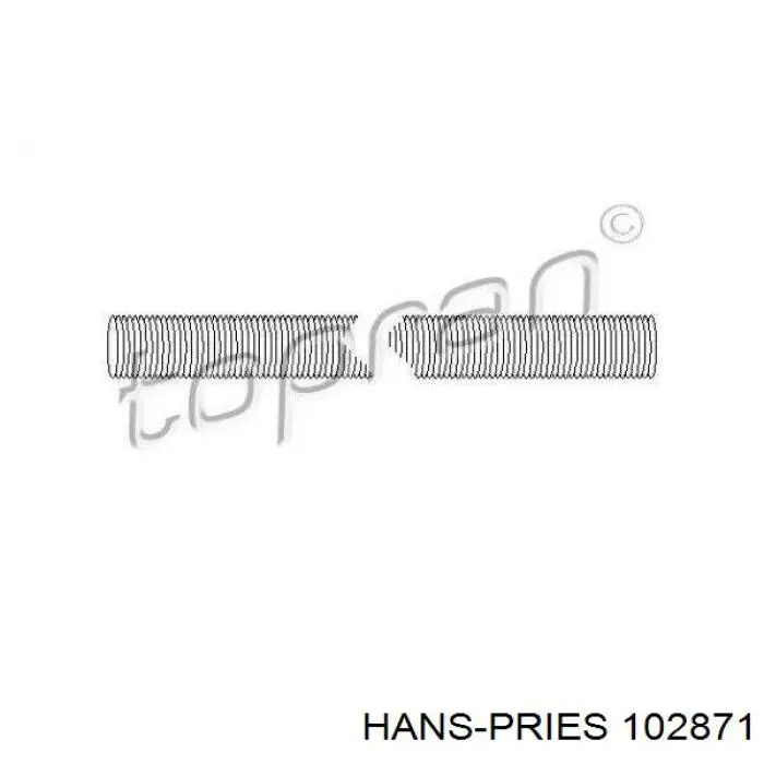 Шланг радіатора опалювача/пічки, обратка Hans Pries (Topran) 102871 ціна, від 4.74 USD