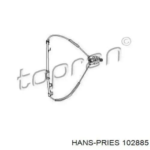 Купити 102885 Hans Pries (Topran) Механізм стеклопідйомника водійських дверей