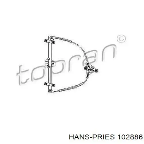 Купити 102886 Hans Pries (Topran) Механізм стеклопідйомника водійських дверей