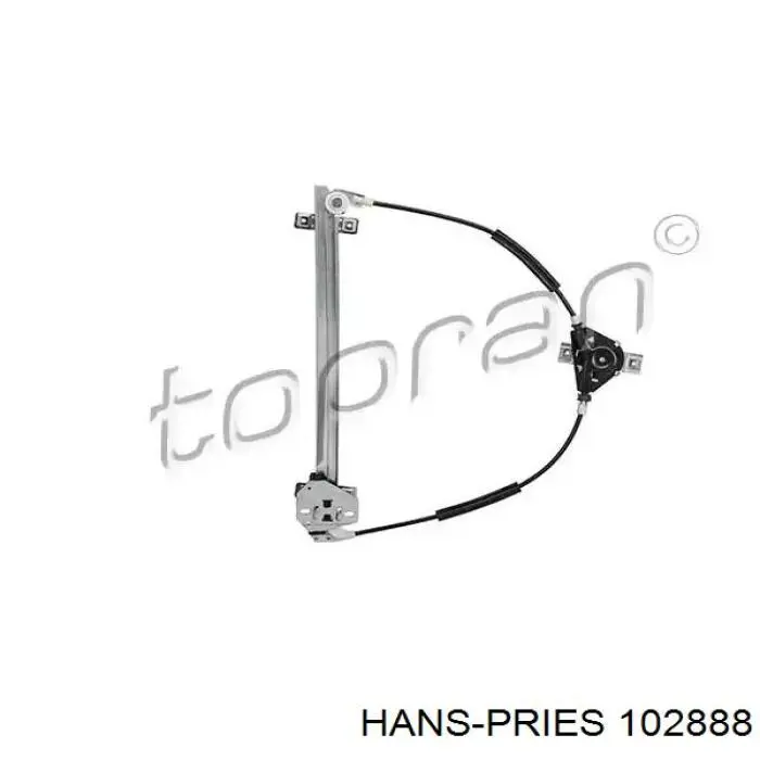 Механізм склопідіймача дверей передніх, правих Hans Pries (Topran) 102888 ціна, від 9.44 USD