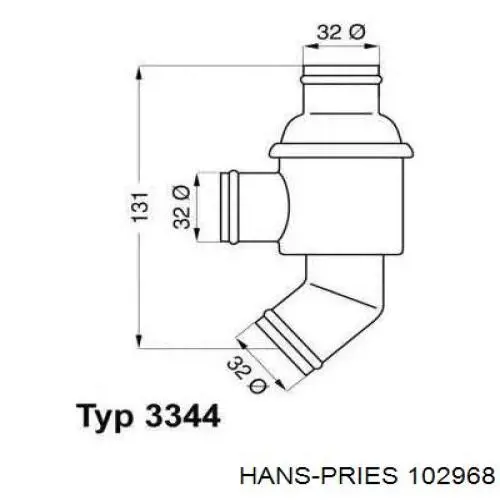 Купити 102968 Hans Pries (Topran) Форсунка омивача
