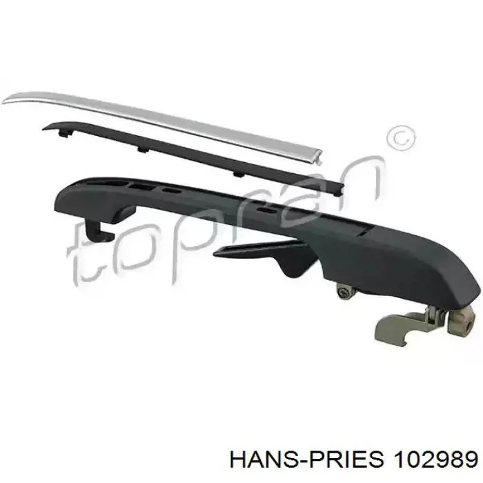 Ручка задньої двері зовнішня ліва Hans Pries (Topran) 102989 ціна, від 5.04 USD