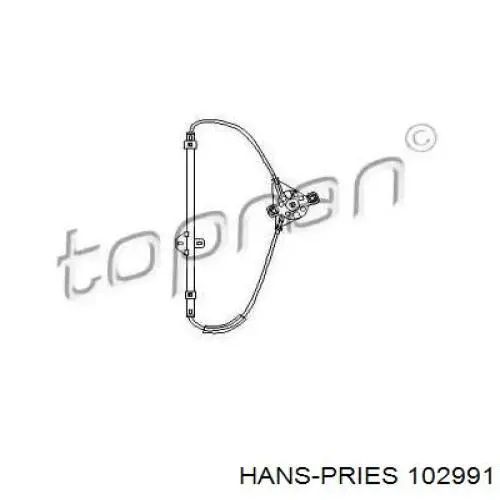 102991 Hans Pries (Topran) механізм склопідіймача двері задньої, лівої