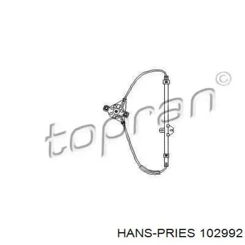 Механізм склопідйомника двері задньої, правої Hans Pries (Topran) 102992 ціна, від 7.69 USD